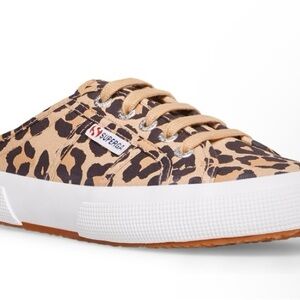 NEW Without box Superga 2402 Mule Print leopard print slide on sneaker mules.
